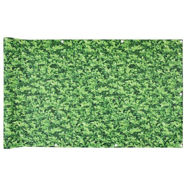 vidaXL Balkon-Sichtschutz Pflanzen-Optik Gr&uuml;n 800x75 cm PVC