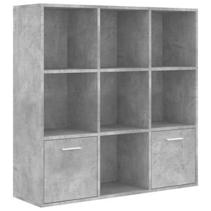 vidaXL B&uuml;cherregal Betongrau 98x30x98 cm Holzwerkstoff