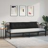 vidaXL R&uuml;ckenkissen Schwarz 200 x 50 cm Mikrofaserstoff