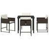 vidaXL Garten Essgruppe 5 pcs Braun Poly-Rattan