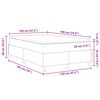 vidaXL Boxspringbett Hellgrau und Weiß 193 x 120 x 60 cm Cordstoff
