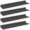 vidaXL Schwebendes Regal 4 stk. Schwarz 40 x 8,5 x 2,5 cm Stahl