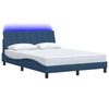 vidaXL Bettgestell ohne Matratze "Hanko" Blau 140x200 cm Stoff