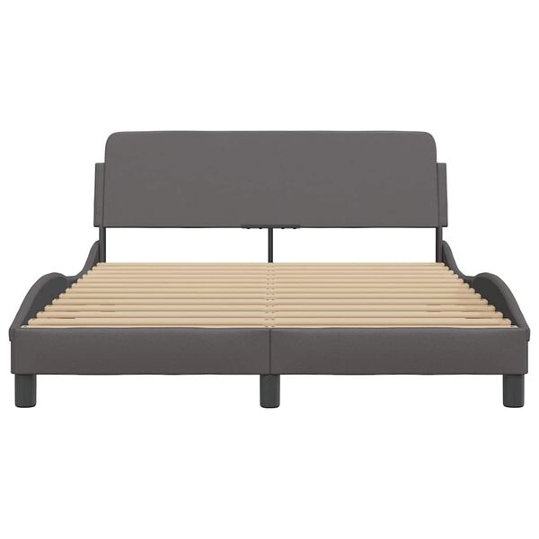 vidaXL Bettgestell "Dover" Grau 120x200 cm Kunstleder