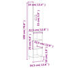 vidaXL Highboard Betongrau 34,5x34x180 cm Holzwerkstoff