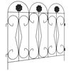 vidaXL Gartenzaun Spalier Schwarz 305,5 x 55,5 x 0,3 cm