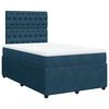 vidaXL Boxspringbett mit Matratze Dunkelblau 120x200 cm Samt