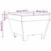 vidaXL Feuerstelle Braun 50 x 50 x 38 cm Wetterfeststahl