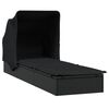 vidaXL Sonnenliege mit Faltdach Schwarz 213x63x97 cm Poly Rattan