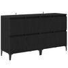 vidaXL Sideboards 2 pcs Schwarz Eichen-Optik 60 x 35 x 70 cm