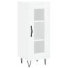 vidaXL Highboard Hochglanz-Wei&szlig; 34,5x34x180 cm Holzwerkstoff