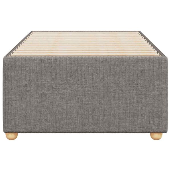 vidaXL Bettgestell ohne Matratze Taupe 100x200 cm Stoff