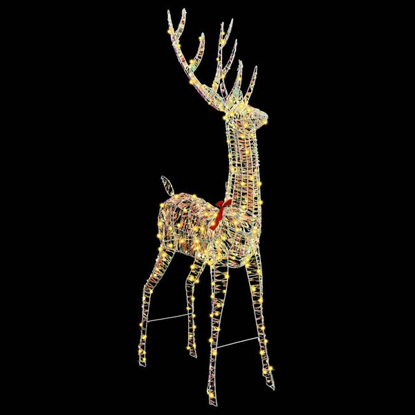 vidaXL 3D Rentier mit 250 LEDs Warmwei&szlig; 180 cm Haustier