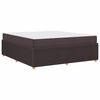 vidaXL Bettgestell mit Matratze Dunkelbraun 180 x 200 cm Stoff