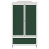 vidaXL Kreidetafel Kleiderschrank mit T&uuml;r ROROS Wei&szlig; 90 x 45 x 165 cm