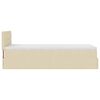 vidaXL Ottoman-Bett mit Matratze Creme 90x190 cm Stoff