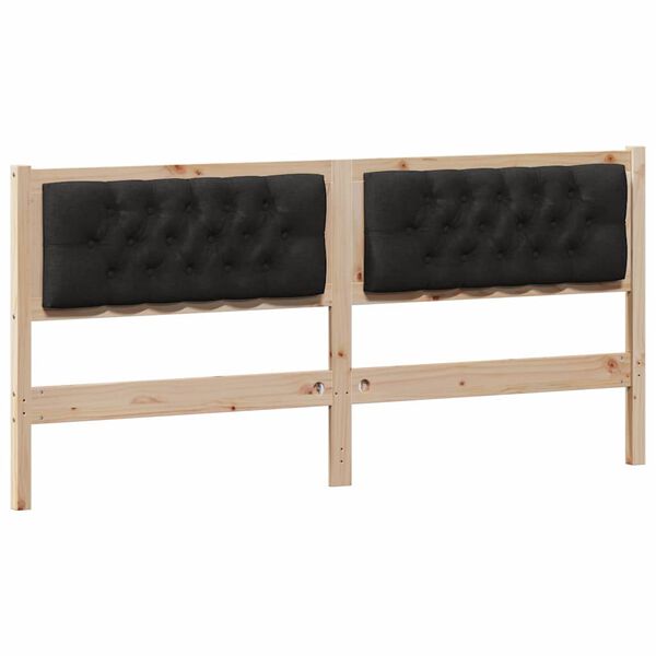 vidaXL Kopfteil Sonstiges Braun und Schwarz 180 cm Massivholz Kiefer