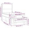 vidaXL Boxspringbett mit Matratze Hellgrau 100x200 cm Samt