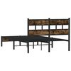 vidaXL Bettgestell ohne Matratze mit Kopfteil Sonoma-Eiche 120x190 cm