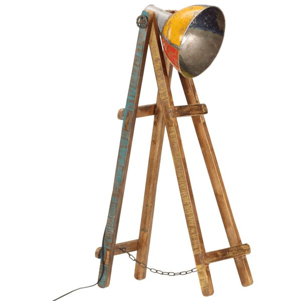 vidaXL Stehlampe Mehrfarbig E27 Massivholz Mango