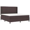 vidaXL Boxspringbett mit Matratze Dunkelbraun 180 x 200 cm Stoff