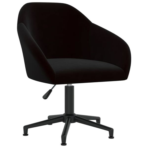 vidaXL Esszimmerst&uuml;hle 6 Stk. Drehbar Schwarz Samt