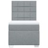 vidaXL Boxspringbett mit Matratze Hellgrau 90x200 cm Stoff