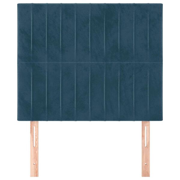vidaXL Kopfteil Dunkelblau 100x5x118/128 cm Samt