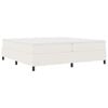 vidaXL Boxspringbett Creme und Wei&szlig; 200 x 200 cm Cordstoff