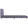 vidaXL Bettgestell ohne Matratze Hellgrau Stoff 135x190 cm