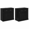 vidaXL Sideboards 2 stk. Schwarz Eichen-Optik 70 x 35,5 x 67,5 cm
