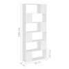 vidaXL B&uuml;cherregal Raumteiler Wei&szlig; 80x24x186 cm Holzwerkstoff