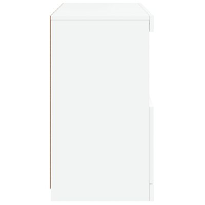 vidaXL Sideboard mit LED-Leuchten Weiß 60x37x67 cm