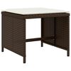 vidaXL 11-tlg. Garten-Essgruppe mit Kissen Braun Poly Rattan