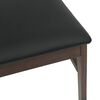 vidaXL Esszimmerstuhl 2 pcs Hellbraun und Schwarz Massives Gummiholz