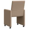 vidaXL Esszimmerst&uuml;hle mit Rollen 2 pcs Cappuccino 57 x 66 x 94 cm
