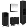 vidaXL Badezimmerm&ouml;bel-Set 4 stk. Schwarz Eichen-Optik 65 x 33 x 60 cm