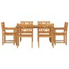 vidaXL Garten Essgruppe 7 pcs Braun Massivholz Akazie