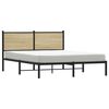 vidaXL Metallbett ohne Matratze Sonoma-Eiche 140x200 cm