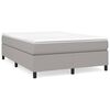 vidaXL Boxspringbett mit Matratze Hellgrau 140x190 cm Stoff