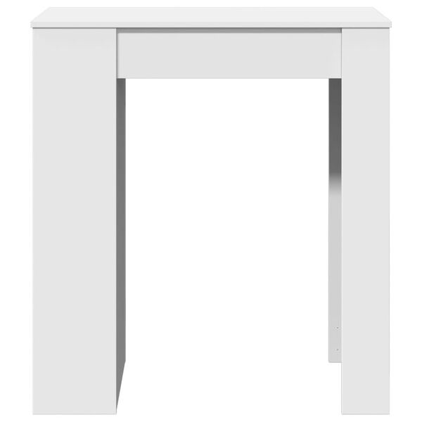 vidaXL Bartisch mit Regal Wei&szlig; 95x47x103,5 cm Holzwerkstoff