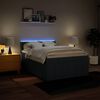 vidaXL Boxspringbett mit Matratze Blau 140x200 cm Stoff