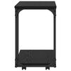 vidaXL Beistelltisch mit Regal Schwarz Eichen-Optik 50 x 35 x 55.5 cm