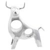 vidaXL Stierskulptur Silber 22 x 9.5 x 34 cm Aluminium