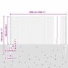 vidaXL Zaun mit Pfosten Silber 1 x 50 m Stahl