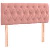 vidaXL LED Kopfteil Rosa 90x7x78/88 cm Samt