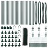 vidaXL Zaunpfosten Gr&uuml;n 50 x 0,8 m (36 mm Maschen) Stahl und PVC