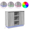 vidaXL LED-Sideboard Graues Sonoma 90 x 32 x 75 cm Holzwerkstoff