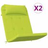 vidaXL Stuhlkissen Uni 2 pcs Hellgr&uuml;n 58 x 77 x 4,5 cm Oxford-Stoff
