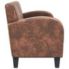 vidaXL Sofa 2-Sitzer Wildleder-Optik Braun